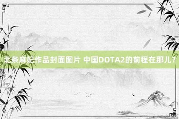 北条麻妃作品封面图片 中国DOTA2的前程在那儿？